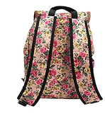 Trendy Flyer Backpack Travel Overnight Tote Duffel Purse Pink Flowers