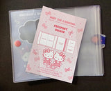 Glitter Cover Hello Kitty Passport Holder Organizer W/ Ziplock Pocket & Card Slots