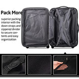 AOUZE Practical 3-Piece Luggage Set, Hard-Sided Luggage with Combination Lock Spacious Storage Space and Fully Lined Interior with Lined Compartments to Keep Your Belongings Organized