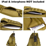 Protector Plus Tactical Military Sling Chest Pack Bag Molle Daypack Laptop Backpack (Brown)