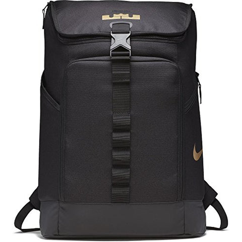 Men's Nike LeBron Max Air Ambassador Backpack Black/Metallic Gold Size One Size