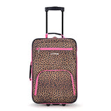 Rockland Luggage 2 Piece Set, Pink Leopard, Medium