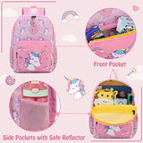Kids Backpack,VONXURY Cute Lightweight Toddler Preschool Backpack for Little Boys Girls with Chest Buckle,Pink Unicorn