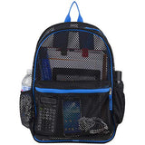 Eastsport Mesh Backpack, Black/Royal Blue