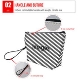 Bigcardesigns Makeup Bag for Travel Women Black Skull Print Cosmetic Bags Zipper Clutch Toilet