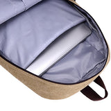 ABage Vintage Canvas Leather Travel Student Laptop Backpack School Bag Bookbag Rucksack, Khaki