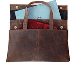 Devil Hunter 16 Inch Retro Buffalo Hunter Leather Laptop Messenger Bag Office Briefcase leather bag