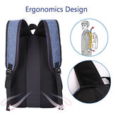 SUEBEKUE Laptop Backpack with laptop compartment for Women Men,College School Bookbag,Slim Backpack