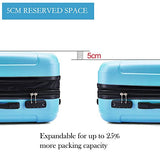 Fochier 3 Piece Expandable Spinner Luggage Set Lightweight Suitcase