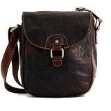 Jack Georges Voyager Horseshoe Crossbody Bag, Leather Shoulder Bag In Brown