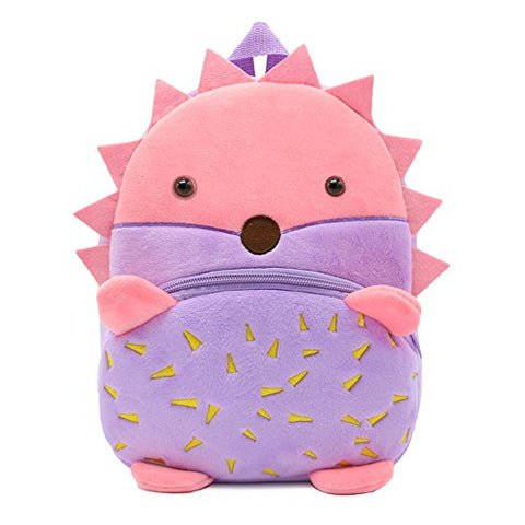 Cute Toddler Backpack,Cartoon Cute Animal Plush Backpack Toddler Mini School Bag for Kids Age 1-5 Years Old(hedgehog)