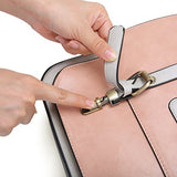 ECOSUSI Women Briefcase Vintage Crossbody Messenger Bag PU Leather Satchel Purse, Pink