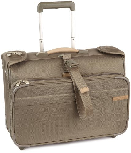 Briggs & Riley Carry-On Wheeled Garment Bag,Olive,14X21X8.5