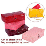 Portable Travel Jewelry Box Case Organizer Holder With Mirror Used To Storage Ring Earring Necklace