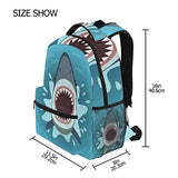 ALAZA Sea Ocean Shark Fish Backpack Daypack College School Travel Shoulder Bag
