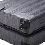 Rockland Luggage 3 Piece Metallic Upright Set, Carbon, Medium