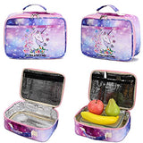 Kids School Backpack with Lunch Box for Girls Bookbag School Bag Preschool Kindergarten Toddler Backpack Tie Dye (Purple Starry Sky)