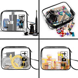 3pcs TSA-Approved Clear Travel Toiletry Bag With Handle Strap, ANRUI Airline Kit 3-1-1 Clear