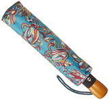 Sakroots Artist Circle Umbrella, Teal Treehouse