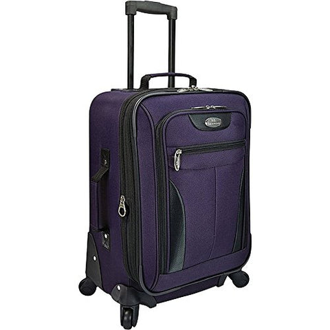 U.S. Traveler Charleville 20 Inch Spinner Luggage (Purple)