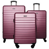 3 Pc Luggage Set Durable Lightweight Spinner Suitecase Lug3 Sk0040 Purple