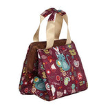 Lily Bloom Luggage Insulated Lunch Tote Bag (Cat Mouse Maroon)