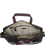Scully Cambria Berkeley Travel Duffel Bag (Brown Leather & Midnight Navy