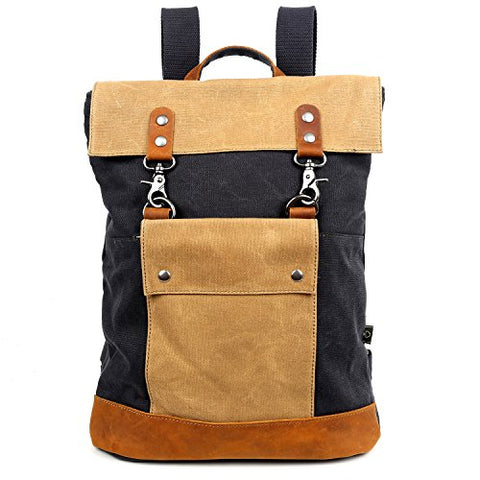 The Same Direction Hillside Backpack Leather And Canvas (Grey)