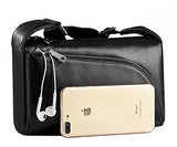 Saierlong New Mens Black Genuine Leather Briefcase Messenger Bags Business Handbags