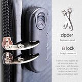 Murtisol 3 Pieces ABS Luggage Sets Hardside Spinner Lightweight Durable Spinner Suitcase 20" 24"