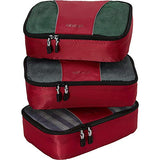 eBags Small Packing Cubes for Travel - Organizers - 3pc Set - (Raspberry)