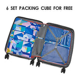 Ginza Travel Luggage 3 Piece Sets Lightweight Spinner Suitcase 20" 24" 28" - P.C Material