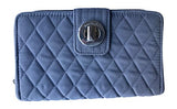 Vera Bradley Turnlock Wallet, Carbon Gray