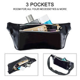 iAbler Holographic Fanny Pack for Women and Men Metallic 80s Shiny Fanny Packs with Adjustable Belt