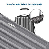 Goplus 3 Pcs Luggage Set ABS Hardshell Travel Bag Trolley Suitcase w/TSA Lock (Grey)