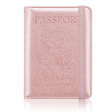 Passport Holder Cover, ACdream Travel Leather RFID Blocking Case Wallet for Passport with Elastic