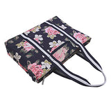 Mosiso Laptop Tote Bag (Up To 17.3 Inch), Canvas Classic Rose Multifunctional Work Travel