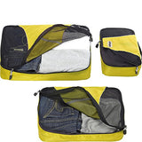 eBags Packing Cubes for Travel - 3pc Set - (Canary)