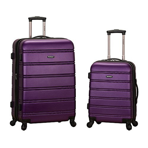 Rockland Luggage 20 Inch And 28 Inch 2 Piece Expandable Spinner Set, Purple