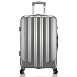 Rockland Barcelona 3 Polycarbonate/Abs 6 Pc. Travel Set And Luggage Cover, Silver