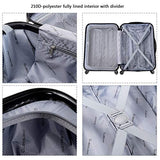 Durable 3 Pcs Luggage Sets, Hardshell Spinner Suitcase with TSA Approved Locks,Lightweight Carry on Suitcase