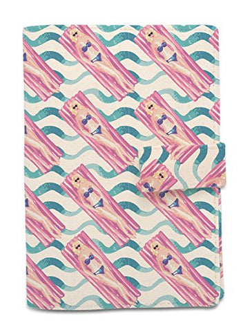 Swiming Pool Beige Printed Canvas Vintage Passport Holder Cover Case Was_11