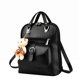 S Kaiko Pu Leather Backpack Casual Daypacks School Backpack For Women Rucksack Travel Backpack