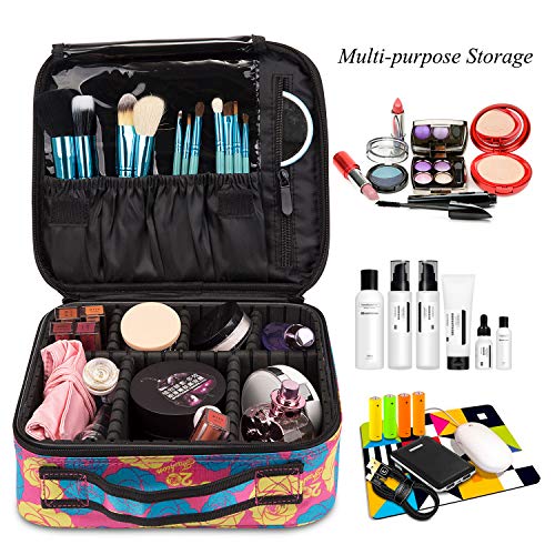 Travelwant Travel Makeup Bag for Women Girls Canvas Zippered Cosmetic Travel Bag, Makeup Carrying Case, Mini Packing Cube, Compliant Bag, Toiletry