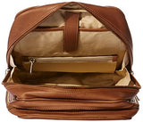Piel Leather Flap-Over Tablet Backpack, Saddle