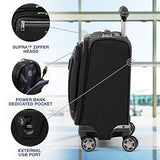 Travelpro Luggage Platinum Elite 16" Carry-on Spinner Tote with USB Port, Shadow Black