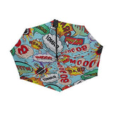 GIOVANIOR Comic Speech Bubbles Bang! Boom! Umbrella Double Sided Canopy Auto Open Close Foldable
