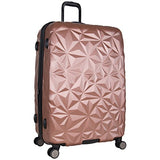 Aimee Kestenberg Women'S 28" Abs Expandable 8-Wheel Upright Checked Luggage, Rose Gold