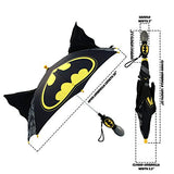 DC Comics Boys' Little Batman 'Squeeze and Flap' Fun Rainwear Umbrella, black, Age 3-7