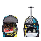 Yexin Rolling Backpack 18 Inch For School Travel With Rain Cover,Blue Galaxy (Color : Style B)